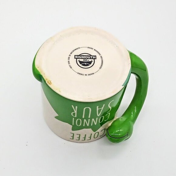 BigMouth Coffee Dinosaur Connoi-Saur Green Ceramic Mug - Picture 6 of 7